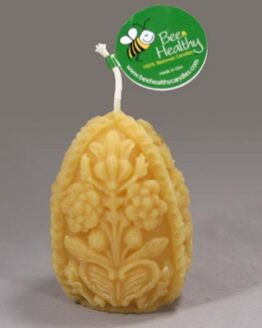 A Small Pine Cone - White beeswax candle.