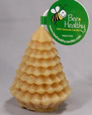 Beeswax Christmas tree candle.