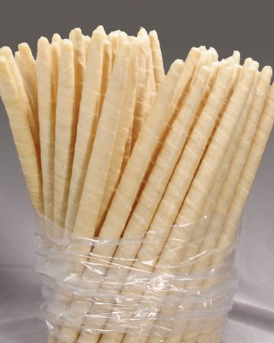 Bundle of thin, white, rolled sticks.